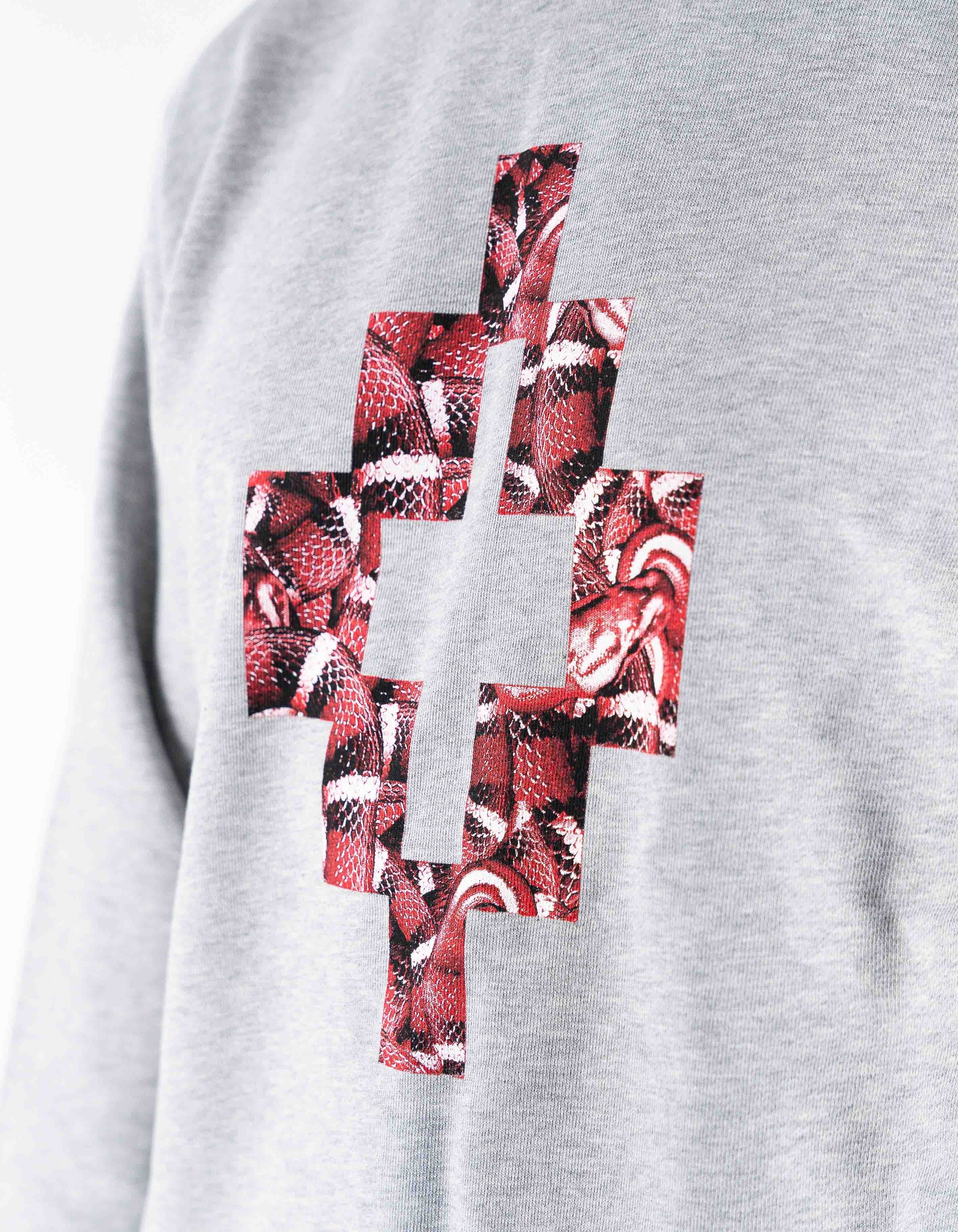 Marcelo Burlon - County Of Milan Felpa Girocollo Snake Grigio – dettaglio prodotto 2 – Master SKU MBU_F5CAMASW035_101