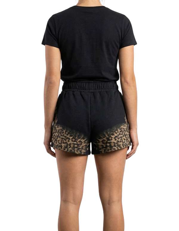 Marcelo Burlon - County Of Milan Shorts Donna Wings Leo In Cotone, Nero – dettaglio prodotto 4 – Master SKU MBU_26ECM30168_NERO