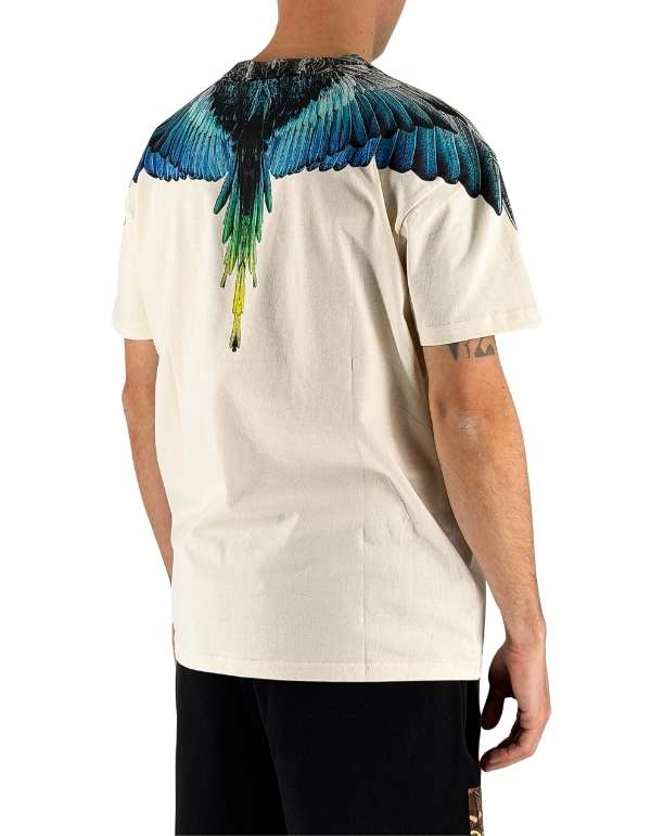 Marcelo Burlon - County Of Milan T-shirt man Wings Cocco/coconut – dettaglio prodotto 4 – Master SKU MBU_S6CMMATH022_412