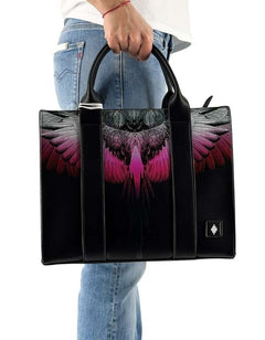 Marcelo Burlon - County Of Milan Tote Bag Medium black / Blue Wings – vista principale – Master SKU MBU_COMAS260444UNICA0912_UNICABLACK_BLUE_WINGS