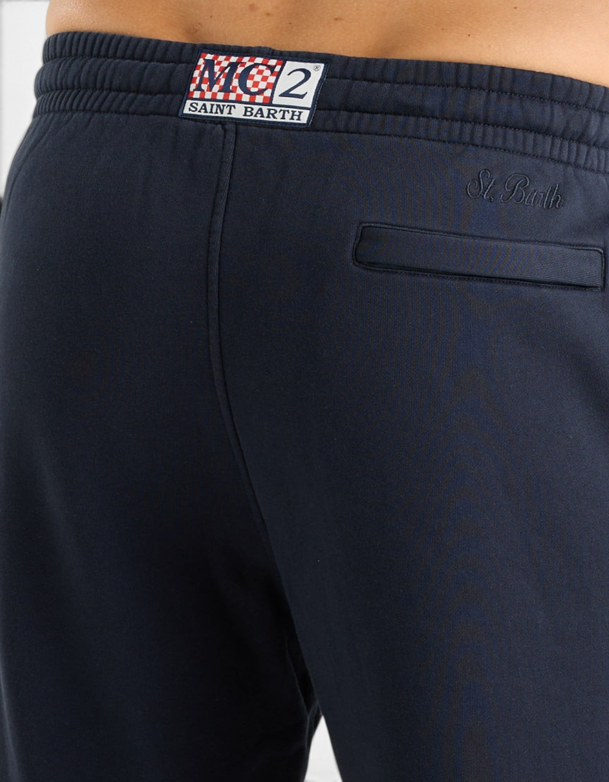 MC2 Saint Barth Pantalone Jogger Bolt Raw Blu Notte