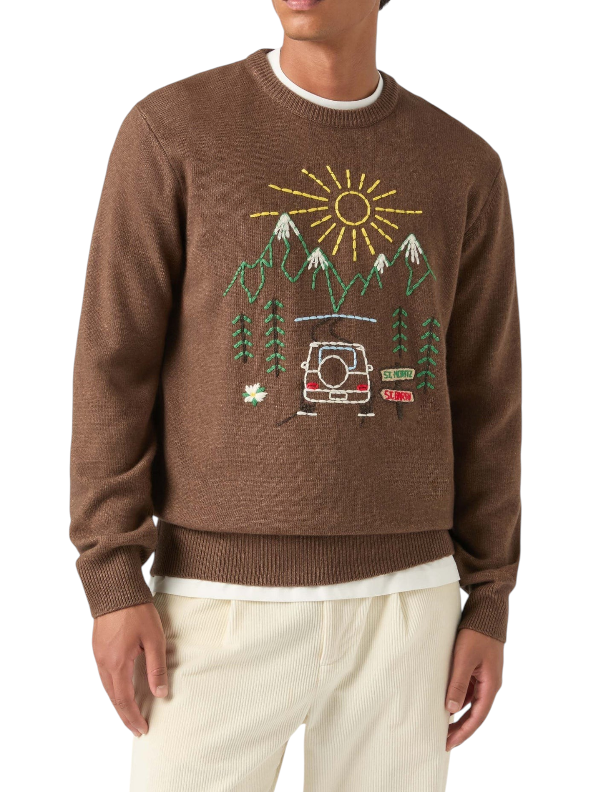 Maglione Heron St. Moritz Car Landscape MC2 Saint Barth - indossato