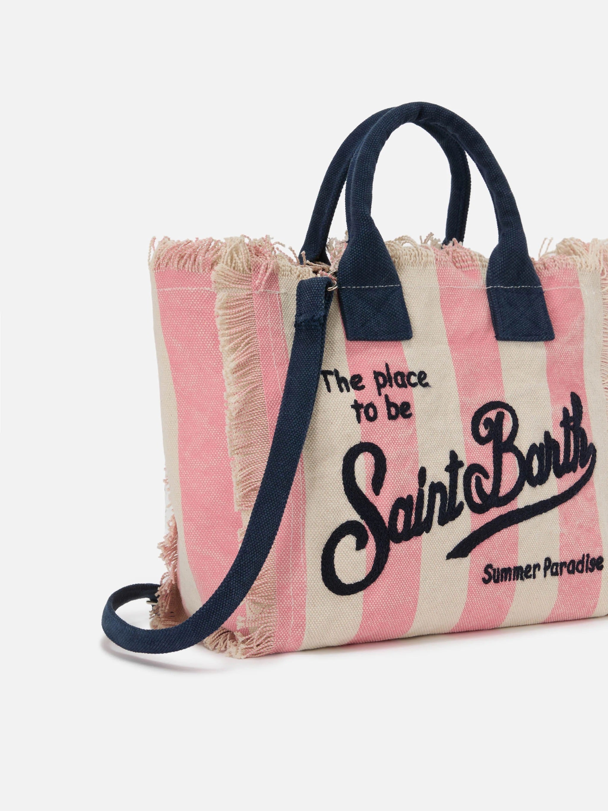 MC2 Saint Barth Borsa a Mano con Tracolla Colette A Righe Rosa Tina 2161 Emb – dettaglio prodotto 3 – Master SKU MC2_COL0001_02626L