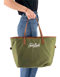 MC2 Saint Barth Borsa A Spalla City Bag Nylon Verde 5218 Emb – vista principale – Master SKU MC2_CB0002_00219L