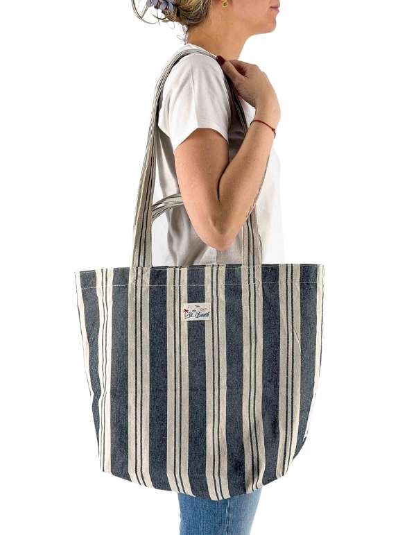 MC2 Saint Barth Borsa Tote Essential Beach Cotton Big Stripes V 6141 Emb – dettaglio prodotto 3 – Master SKU MC2_EBEC001_07634L