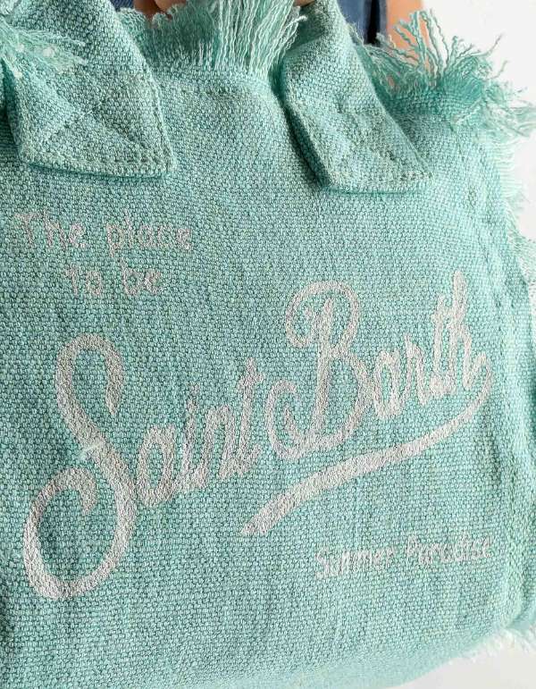 MC2 Saint Barth Borsa Vanity Mini In Lino Verde Acqua – dettaglio prodotto 2 – Master SKU MC2_VAMI008 01182H