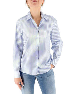 MC2 Saint Barth Camicia Meredith Cotton Sb Stripes V 31 Emb – vista principale – Master SKU MC2_MDH001_01405L