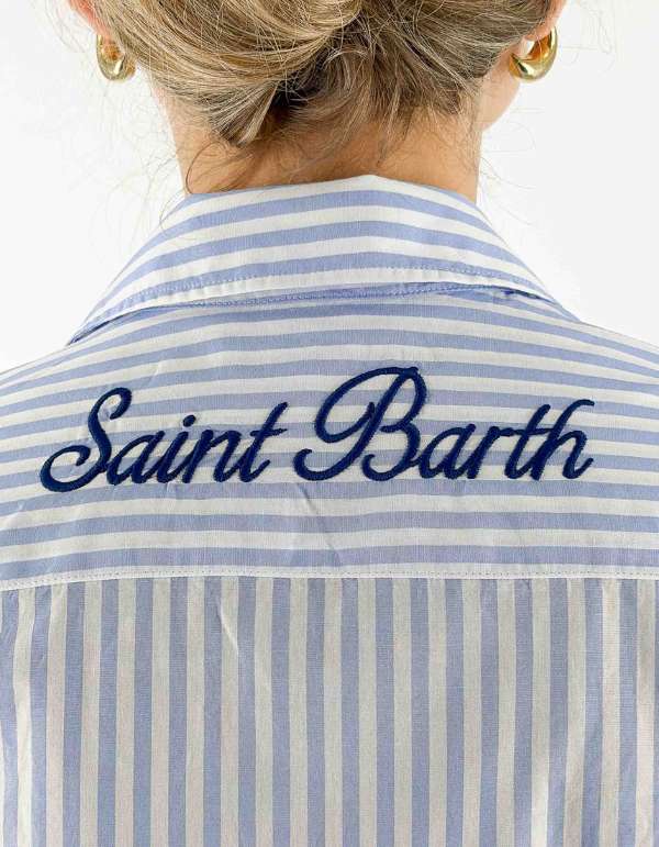 MC2 Saint Barth Camicia Meredith Cotton Sb Stripes V 31 Emb – dettaglio prodotto 2 – Master SKU MC2_MDH001_01405L