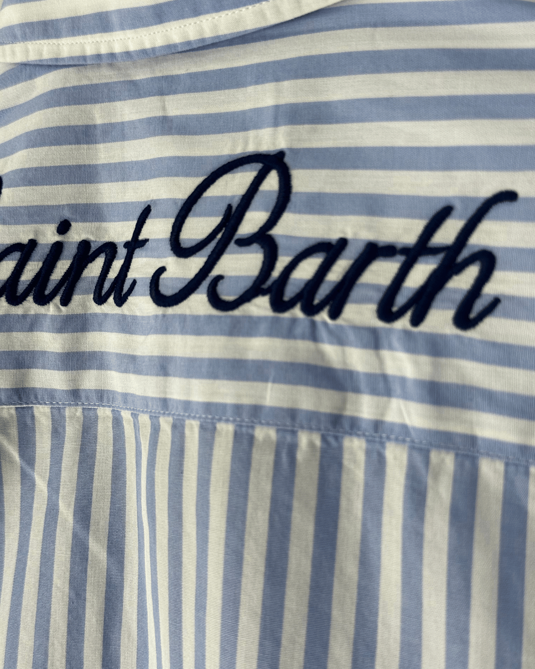 MC2 Saint Barth Camicia Meredith Cotton Sb Stripes V 31 Emb – dettaglio prodotto 5 – Master SKU MC2_MDH001_01405L