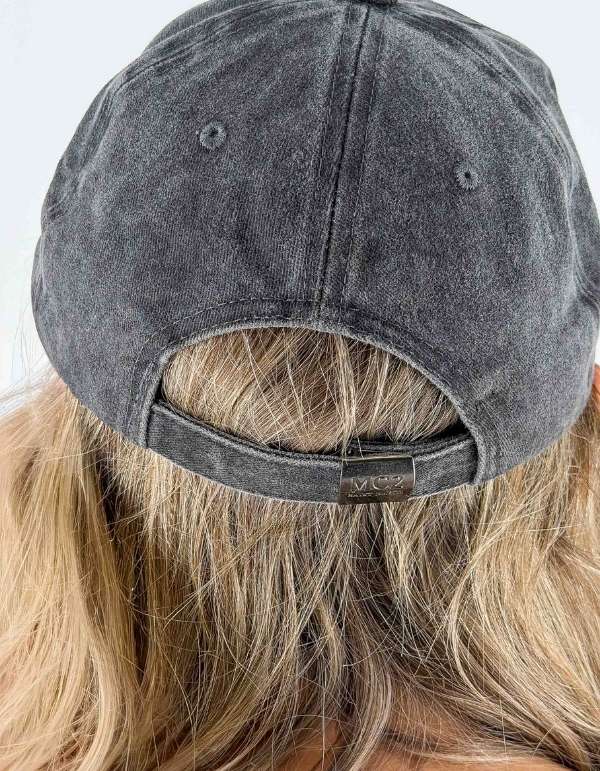 MC2 Saint Barth Cappellino Davis con visiera in Denim Nero – dettaglio prodotto 3 – Master SKU MC2_DAS0004_07564L