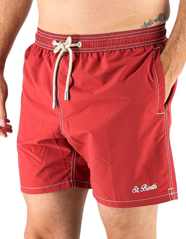 MC2 Saint Barth Costume Uomo Patmos Toile 47 Brick Red – vista principale – Master SKU MC2_PATM001_00082L