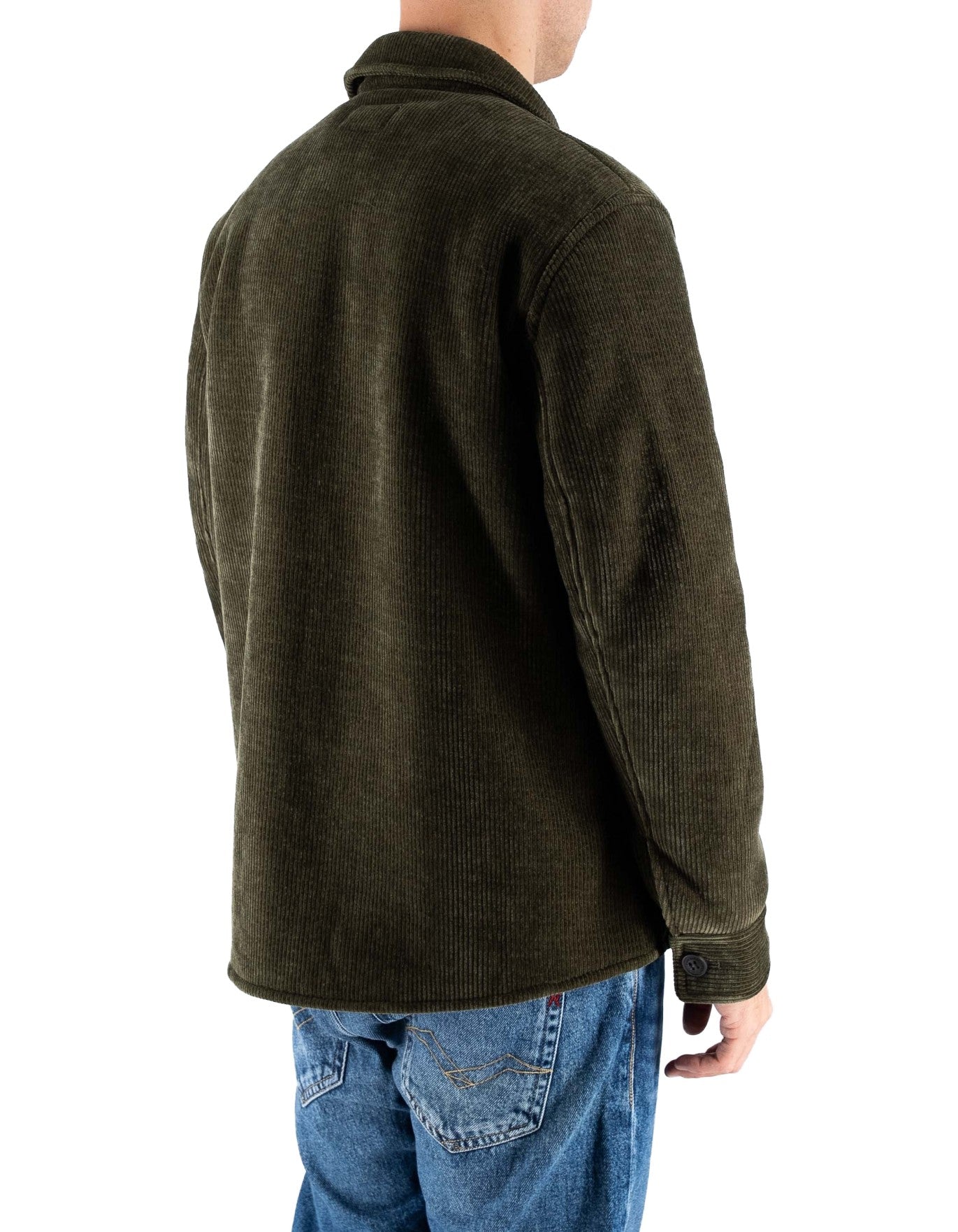 MC2 Saint Barth Giacca In Velluto Landeck Corduroy Verde – dettaglio prodotto 3 – Master SKU MC2_LAND006_00011I