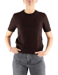 MC2 Saint Barth Maglia Lyra 100% Lana Marrone – vista principale – Master SKU MC2_LYR0001_00033I