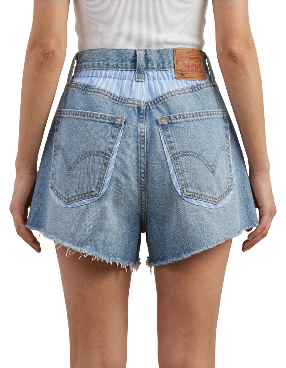 MC2 Saint Barth Pantaloncini Denim Arizona Stripes Tiny V – vista principale – Master SKU MC2_ARZ0001_02195L