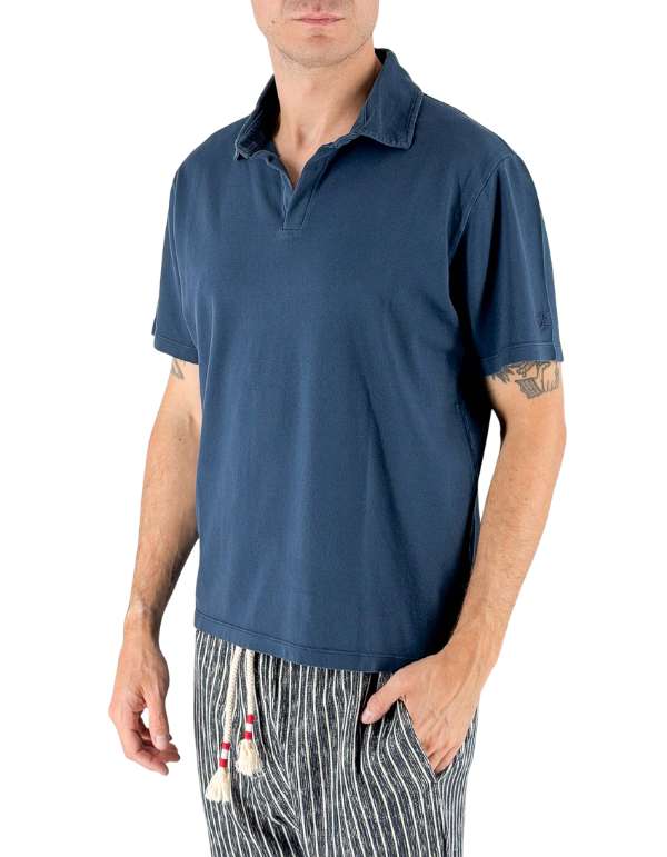 MC2 Saint Barth Polo Charles 61 Blue Navy – vista principale – Master SKU MC2_CHS0003_00120L