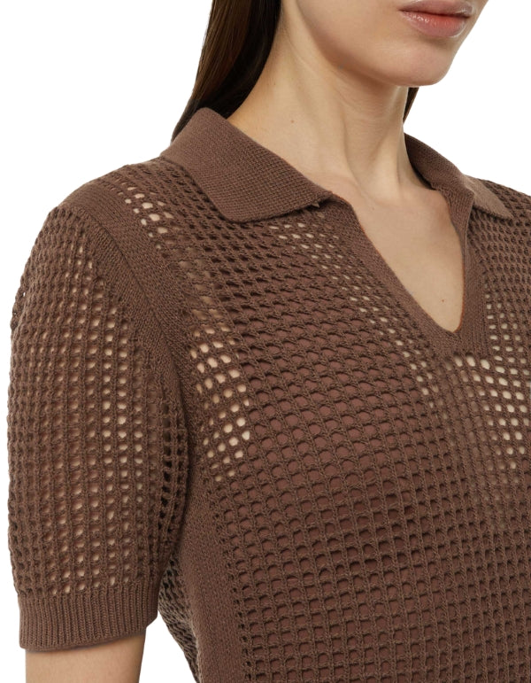 MC2 Saint Barth Polo Flora Mesh 18 Brown – dettaglio prodotto 2 – Master SKU MC2_FRL0001_08844L