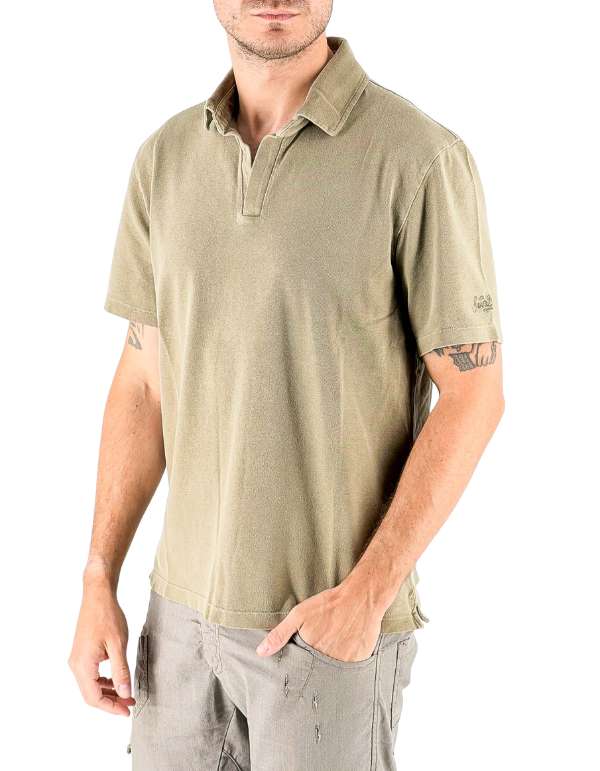 MC2 Saint Barth Polo Piquet Con Mineral Dyeing Charles Mineral Piquet 52 Military – vista principale – Master SKU MC2_CHS0003_01136L