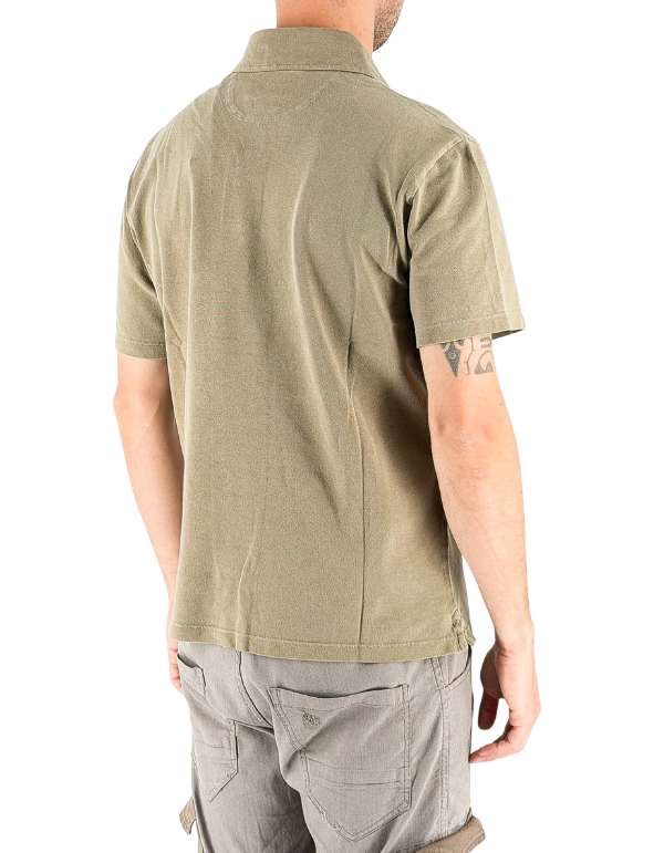 MC2 Saint Barth Polo Piquet Con Mineral Dyeing Charles Mineral Piquet 52 Military – dettaglio prodotto 4 – Master SKU MC2_CHS0003_01136L