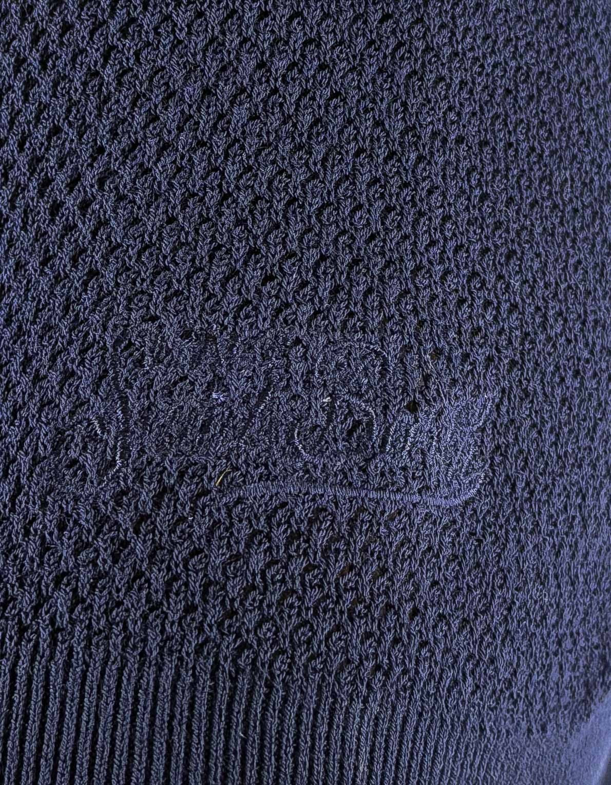 MC2 Saint Barth Polo Uomo Sloan Mesh Blu in Filo di Cotone – dettaglio prodotto 2 – Master SKU MC2_SLO0009_00097L