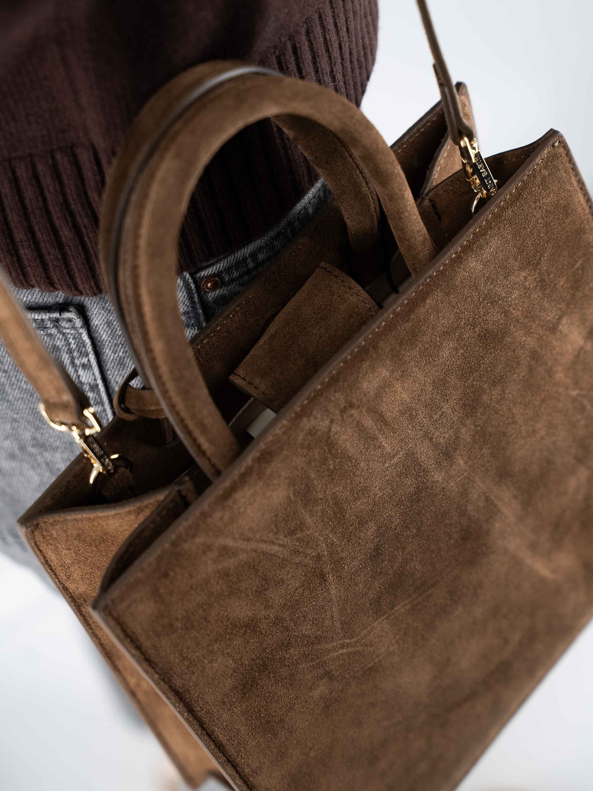 MC2 Saint Barth Shop Bag Midi Scamosciata Marrone – dettaglio prodotto 4 – Master SKU MC2_SHBM0001_00708I