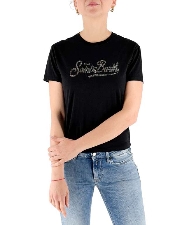MC2 Saint Barth T-shirt Emilie Sb 00 Strass – vista principale – Master SKU MC2_EMI0001_02295L