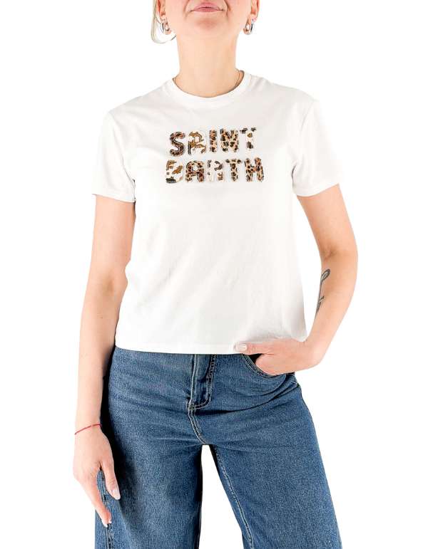 MC2 Saint Barth T-Shirt Emilie Sb 01n Animalier Patch – vista principale – Master SKU MC2_EMI0001_00298L
