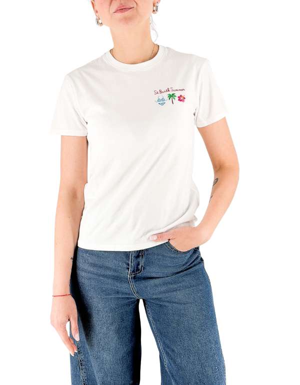 MC2 Saint Barth T-Shirt Emilie Sb Summer 01n Emb – vista principale – Master SKU MC2_EMI0001_09769L