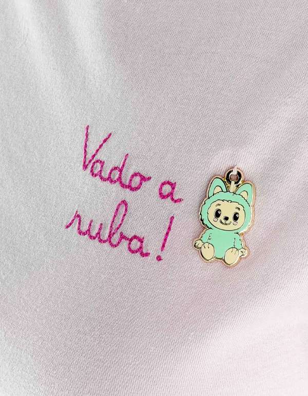 MC2 Saint Barth T-Shirt Emilie Vado Ruba Puppy 20 Charm Emb – dettaglio prodotto 2 – Master SKU MC2_EMI0001_09069L