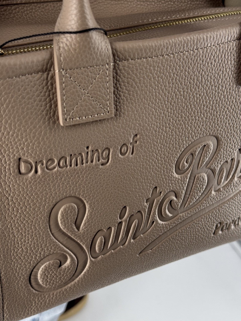 MC2 Saint Barth Vanity Bag Midi In Pelle Martellata Beige – dettaglio prodotto 2 – Master SKU MC2_VANMD001_01777L