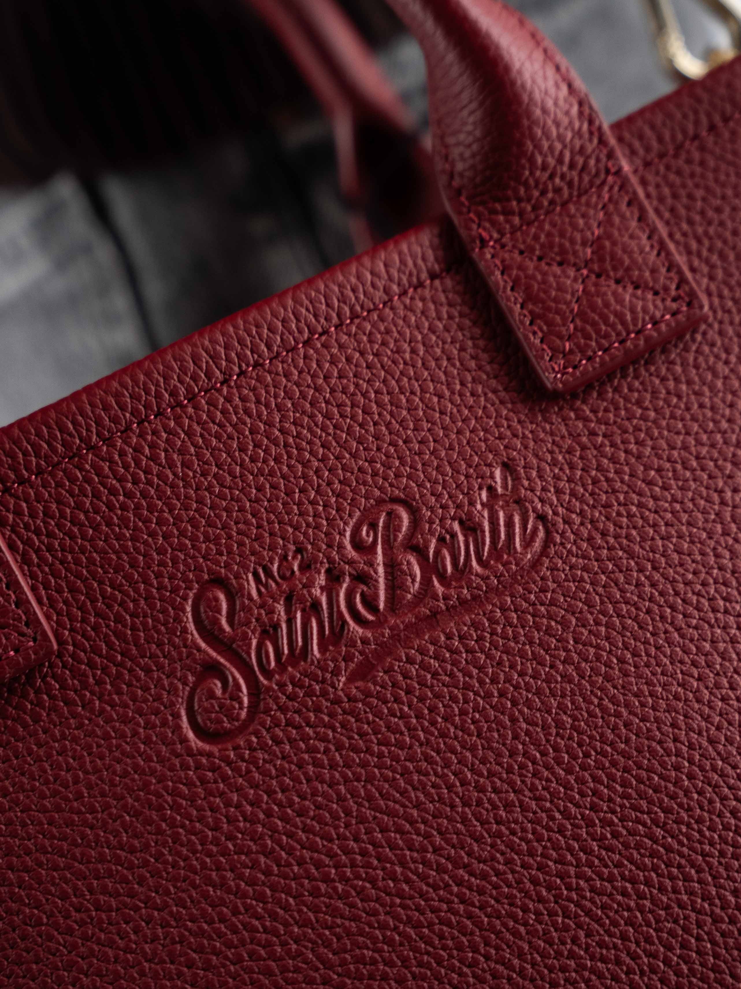 MC2 Saint Barth Vanity Bag Midi In Pelle Martellata Bordeaux – dettaglio prodotto 4 – Master SKU MC2_VANMD001_00777I
