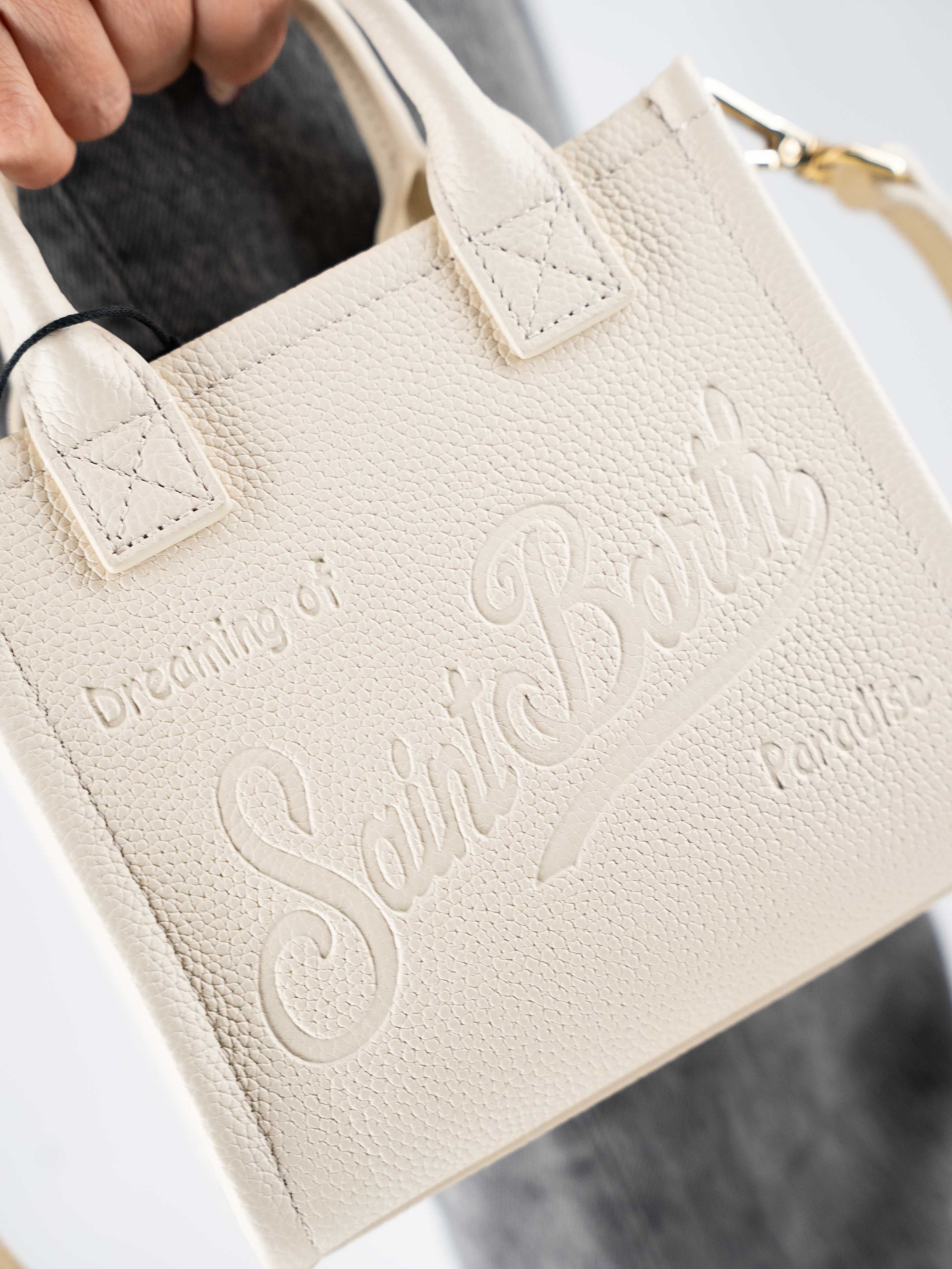 MC2 Saint Barth Vanity Bag Mini In Pelle Martellata Bianca – dettaglio prodotto 2 – Master SKU MC2_VANMI001_00749I