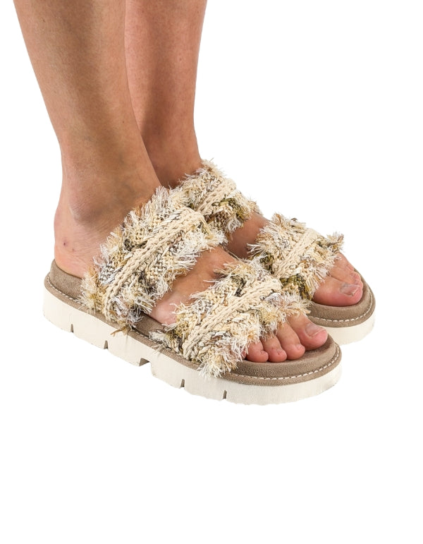 Mou Bio Sandal Fringed Raffia, Beige – dettaglio prodotto 2 – Master SKU MOU_SW461022K/FRTE