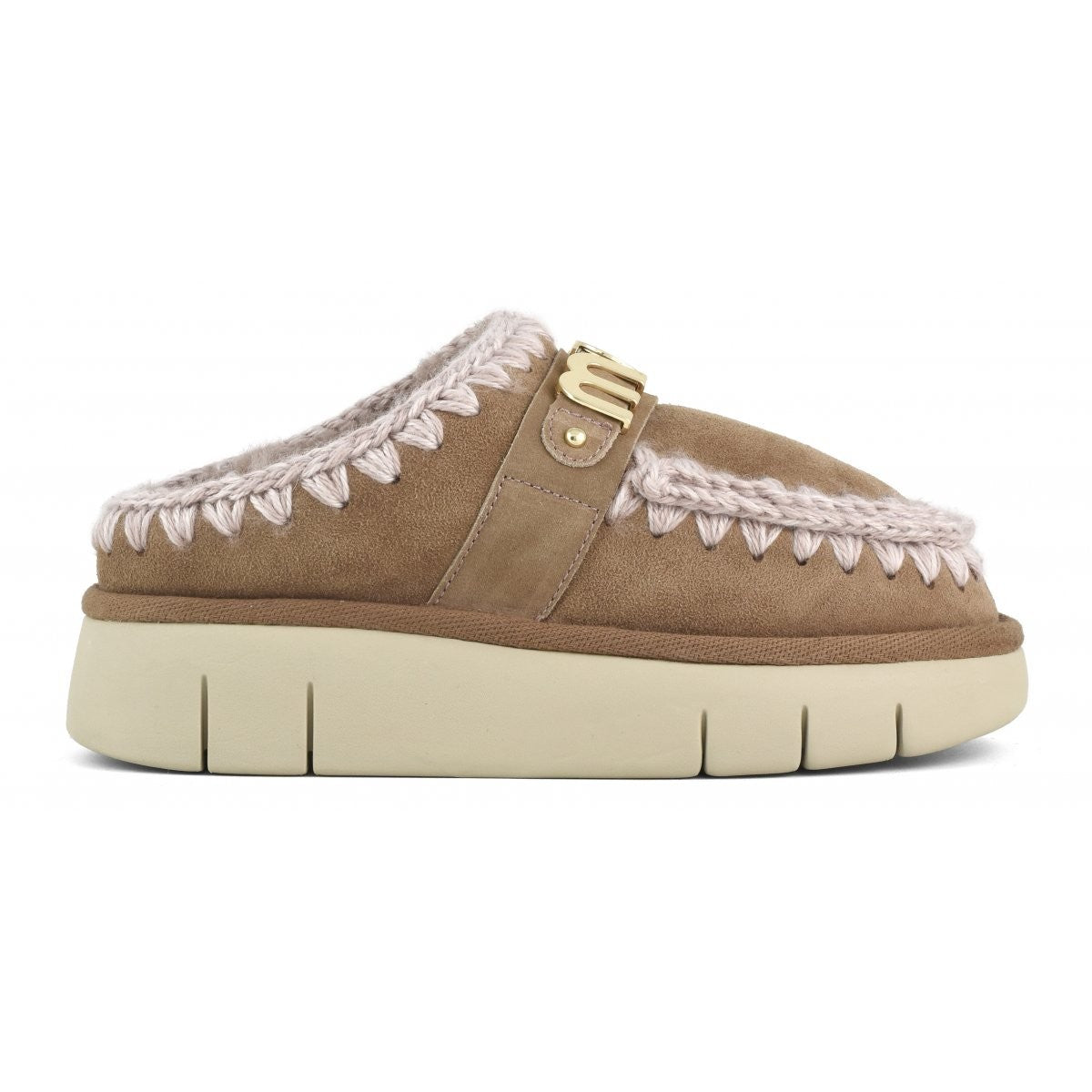 Mou Bounce Clog Metal Logo Pink Brown – dettaglio prodotto 4 – Master SKU MOU_MUFW531001A_PKBRO