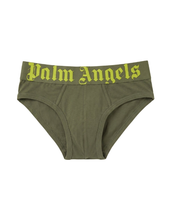 Palm Angels 2-Pack Slip Verde Logo Lime – vista principale – Master SKU PLA1UMBSP08BI-MIL