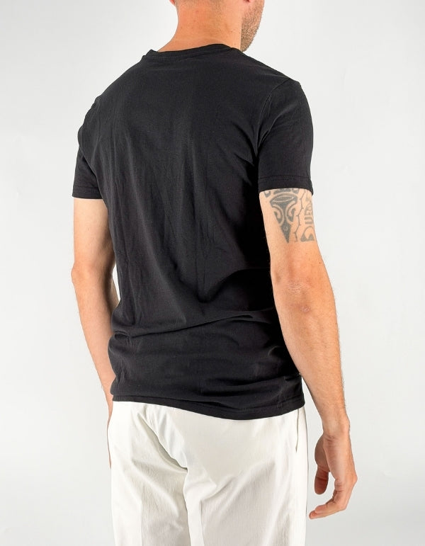 Palm Angels T-Shirt Nera Logo Tonal – dettaglio prodotto 3 – Master SKU PLA1UMWTS04TR-BLA
