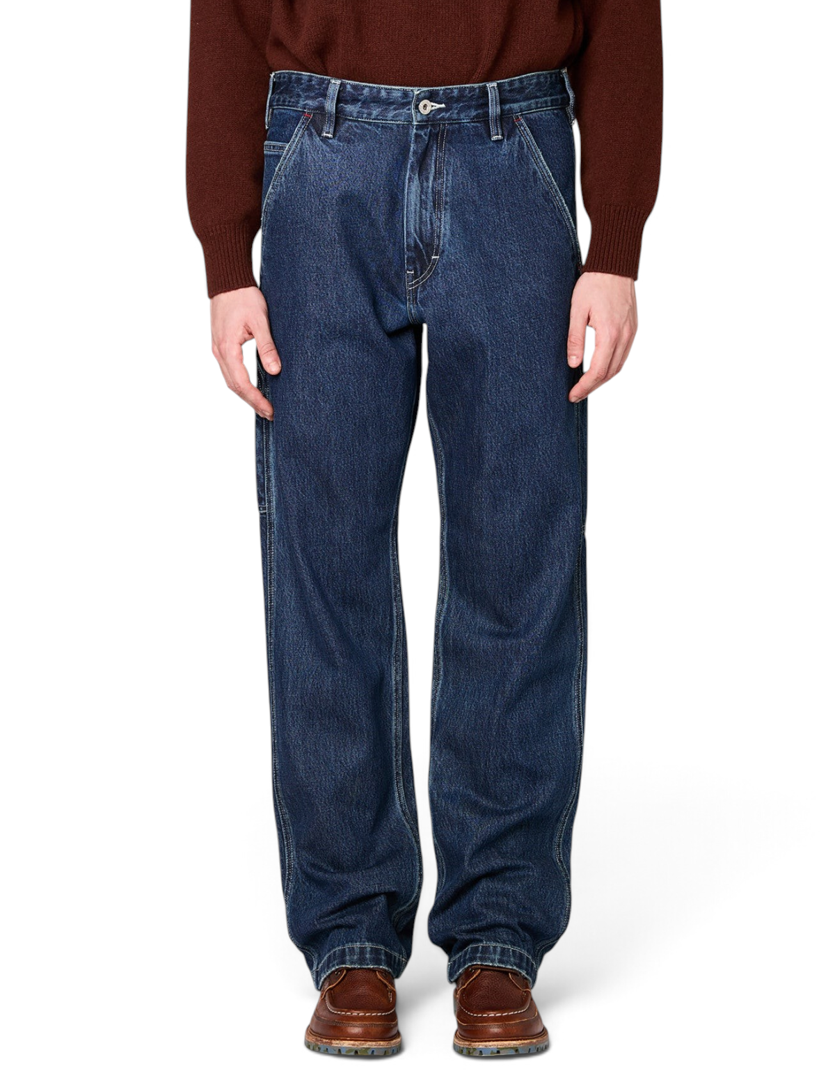 Jeans Roy Roger's Workwear Statement Dark Stone in denim blu scuro, vita media e tasche laterali