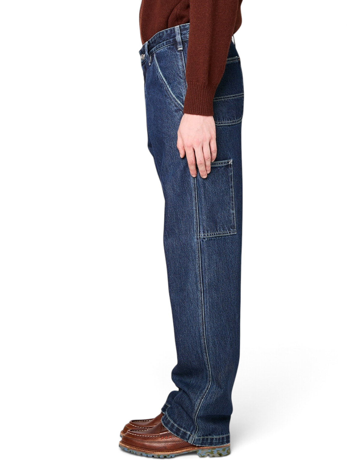 Jeans Roy Roger's Workwear Statement Dark Stone con tasche laterali, vista laterale