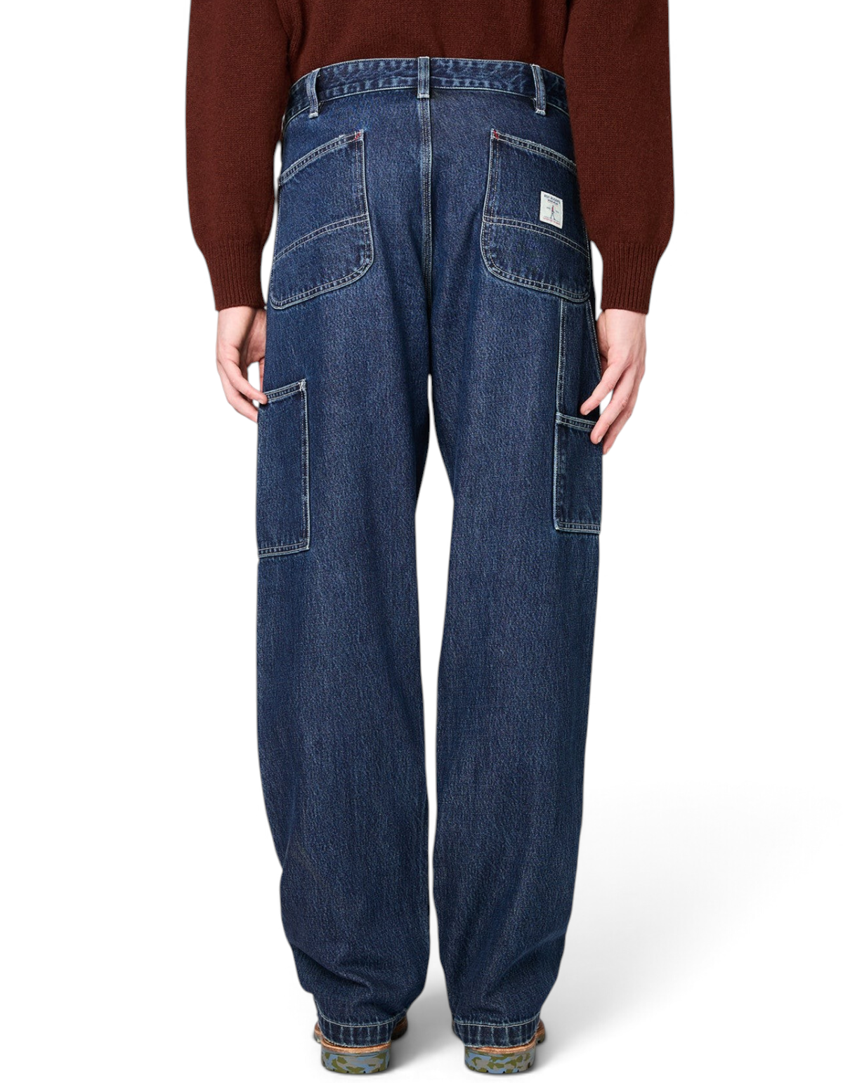 Jeans Roy Roger's Workwear Statement Dark Stone in denim blu scuro, vista posteriore