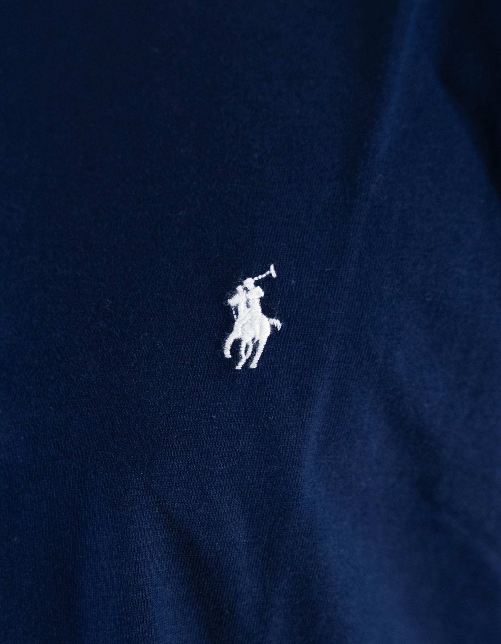Polo Ralph Lauren T-shirt Uomo Ralph Lauren Blu Navy Manica Corta con Logo Ricamato Bianco – dettaglio prodotto 2 – Master SKU RLU_714844756002_NAVY