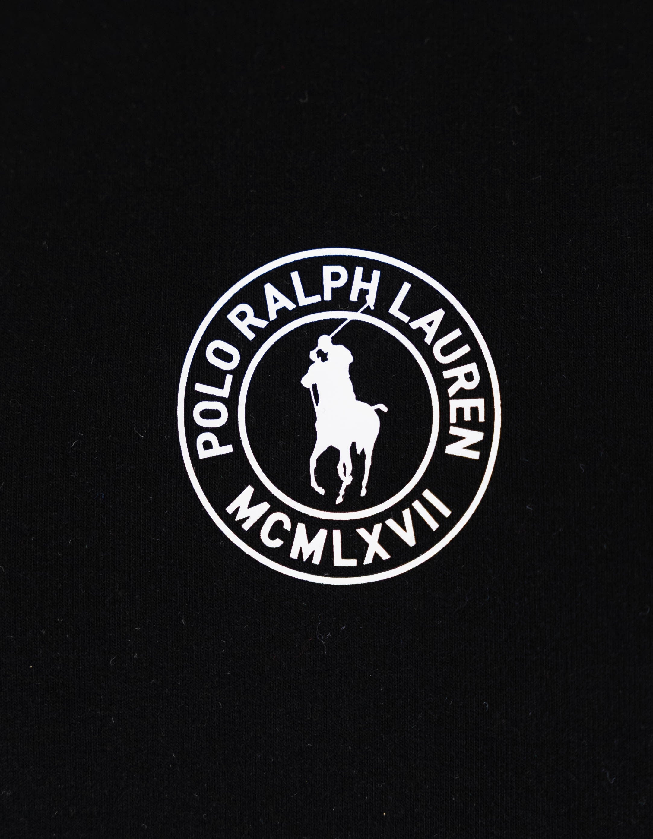 Polo Ralph Lauren T-shirt Uomo Ralph Lauren Nera in Cotone Morbido con Logo Gommato – dettaglio prodotto 2 – Master SKU RLU_714P01951001_BLACK