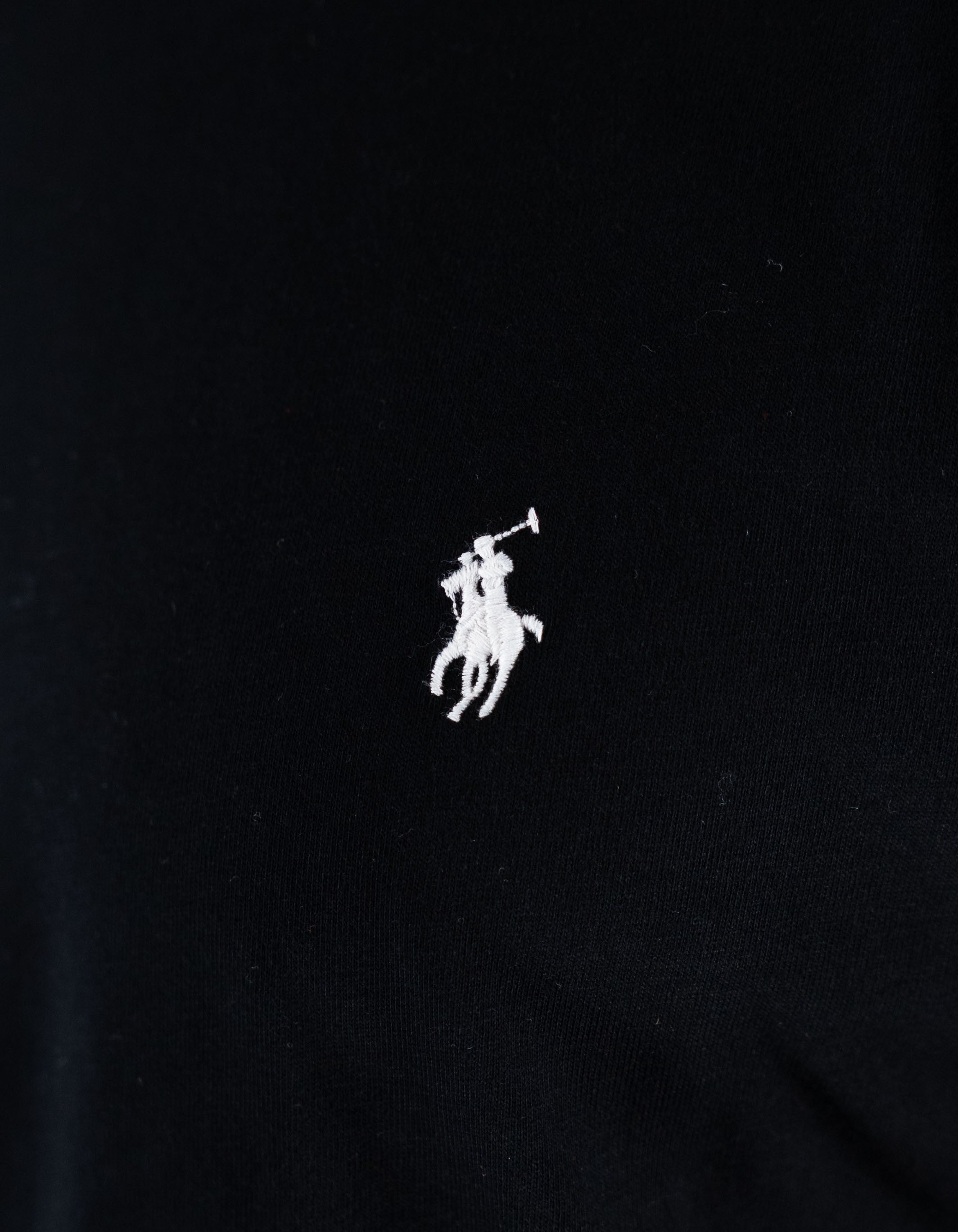 Polo Ralph Lauren T-shirt Uomo Ralph Lauren Nera Manica Lunga con Logo Ricamato Bianco – dettaglio prodotto 3 – Master SKU RLU_714844759001_BLACK