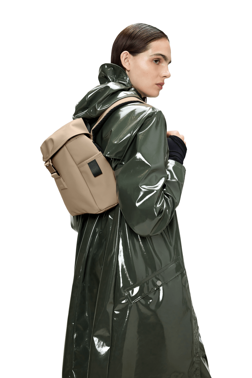 Rains Valera Bucket Backpack Mini W3 Beige – vista principale – Master SKU RNS_12870_BEIGE