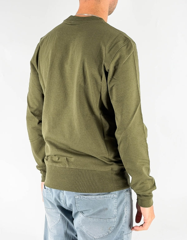 Red Sox Felpa Uomo Girocollo Verde Militare – dettaglio prodotto 3 – Master SKU RSX_RF25131_V5028_VERDE_MILITARE