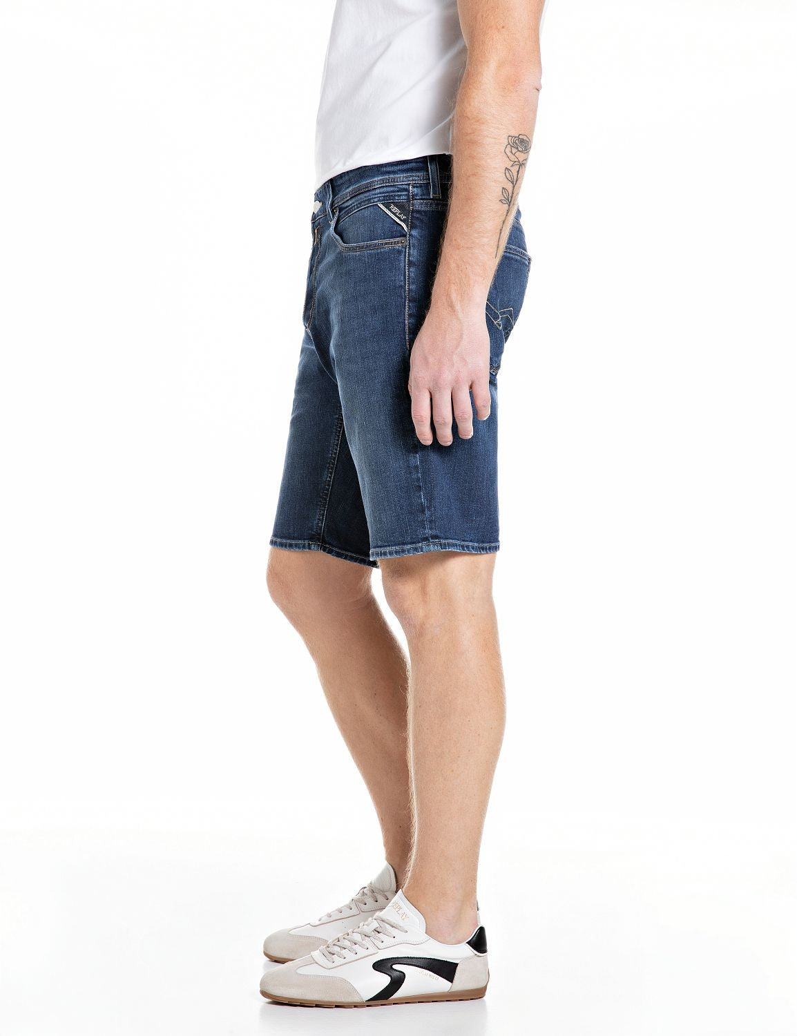 Replay Bermuda Uomo Grover In Denim Stretch Scuro – dettaglio prodotto 3 – Master SKU RPY_M1072_000685_192_009
