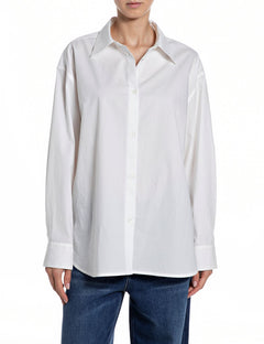 Replay Camicia Donna Comfort Fit Popeline Cotone Leggero – vista principale – Master SKU RPY_W2370_00085480_011