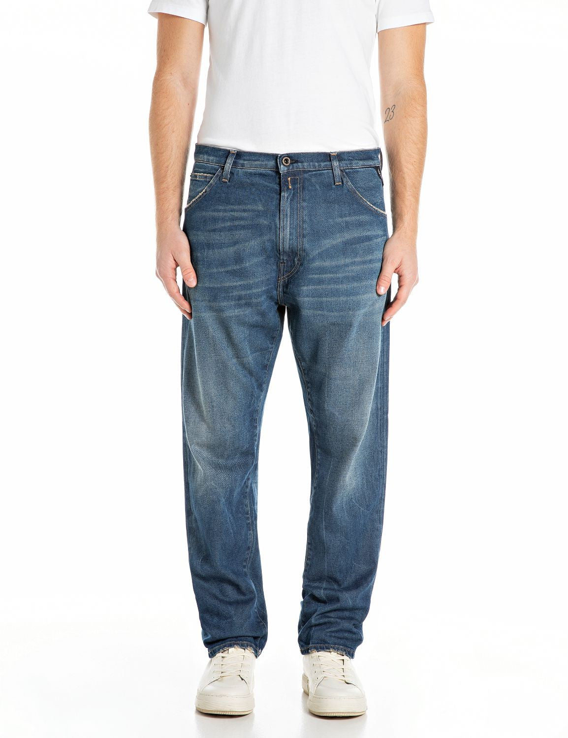 Replay Jeans Waine Dark Blue – vista principale – Master SKU RPY_M1052_000519_970_007