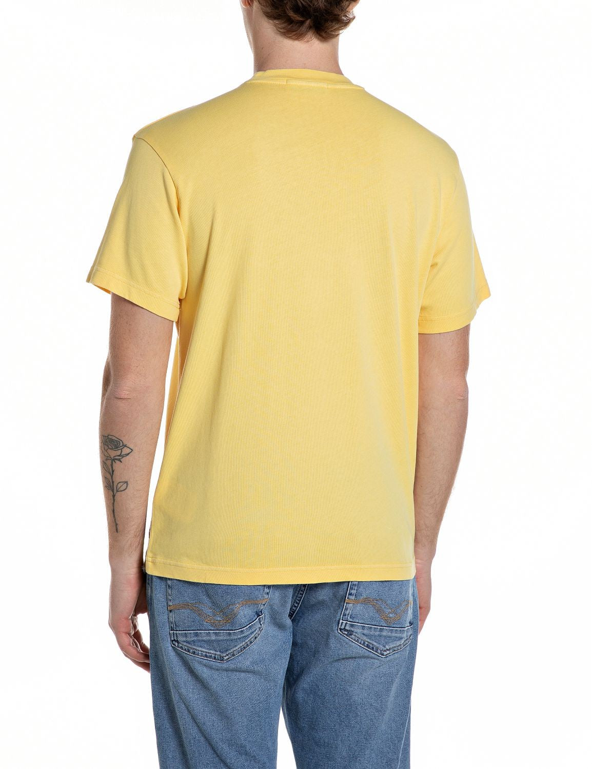 Replay T-shirt Uomo Gialla Cotone Stampa Rockhill Enduro – dettaglio prodotto 2 – Master SKU RPY_M3512_00023792V_141