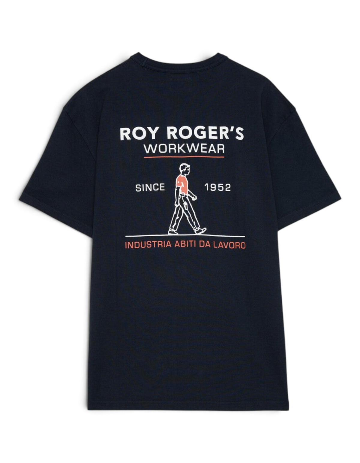 Roy Roger's Workwear T-shirt Heavy Jersey Blu Navy - vista posteriore