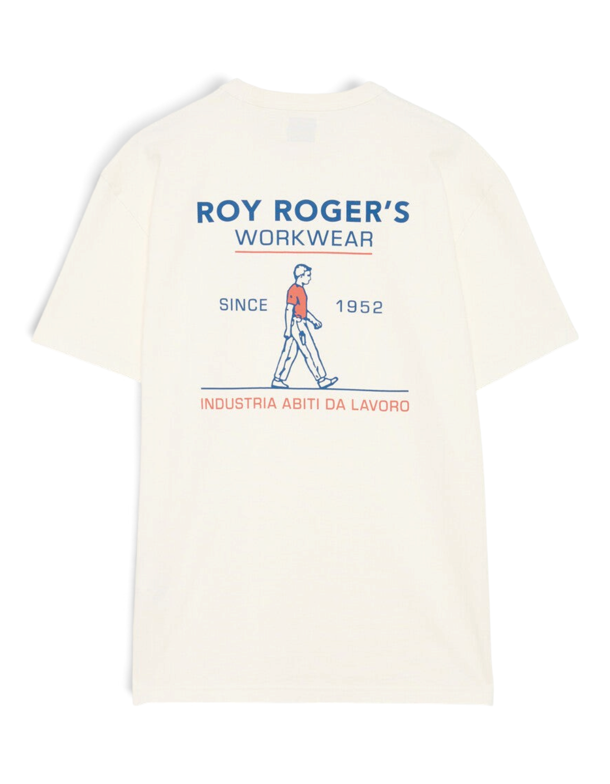 Roy Roger's Workwear T-shirt Heavy Jersey Off White - vista posteriore