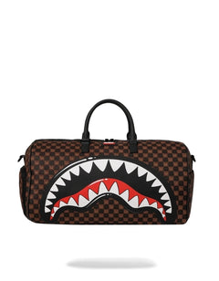 Sprayground Borsone Sharks In Paris Wtf Bubble Brown Check Duffle – vista principale – Master SKU SPR_910D9306NSZ